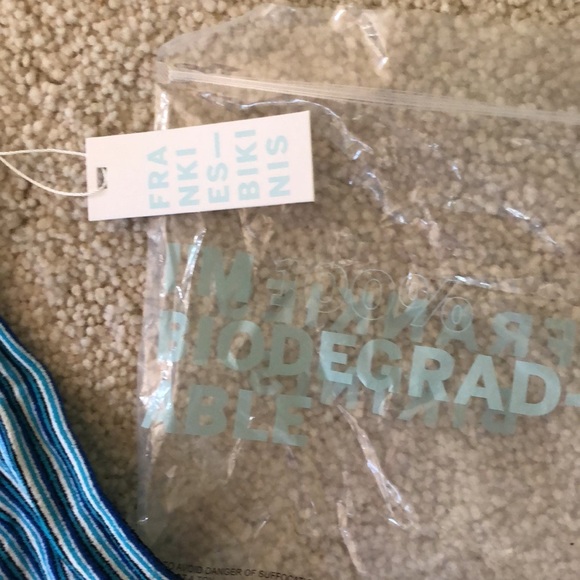 NWT Frankie’s Bikinis position stripe terry bikini - Picture 10 of 12